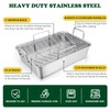 E-far Roasting Pan, 16 x 11.5 Inch Stainless Steel Turkey