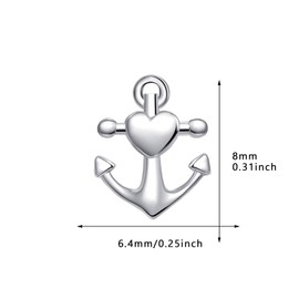 Anchor Earrings for Women, 925 Sterling Silver Nautical Anchor Stud Earrings Jewellery Graduation Gifts Valentine's Day