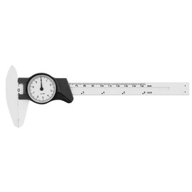 0-150mm Plastic Dial Vernier Caliper Ruler Gauge Roofessional Measure Tool (White)