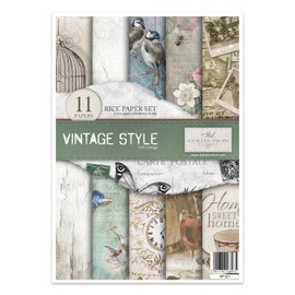 ITD Collection Vintage Style Rice Paper 29.7 x 21 cm RP021