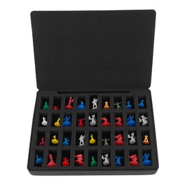 Minahao Hard EVA Minature Figure Box - 36 Slot Figurine Carrying Case,Pre-grooved Foam Layer Compatible with Warhammer 40k, DND & All Small Based Miniatures (Case Only) (Black)