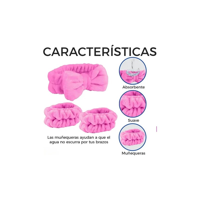 50 Set Cuidado Facial Banda Diadema Skin Care Limpieza Facia