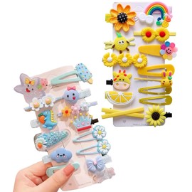 28 Stück Haarspangen für Mädchen, niedlich, Accessoires für Geburtstagsfeiern, Kindertag, Abschlussgeschenke (Blume)