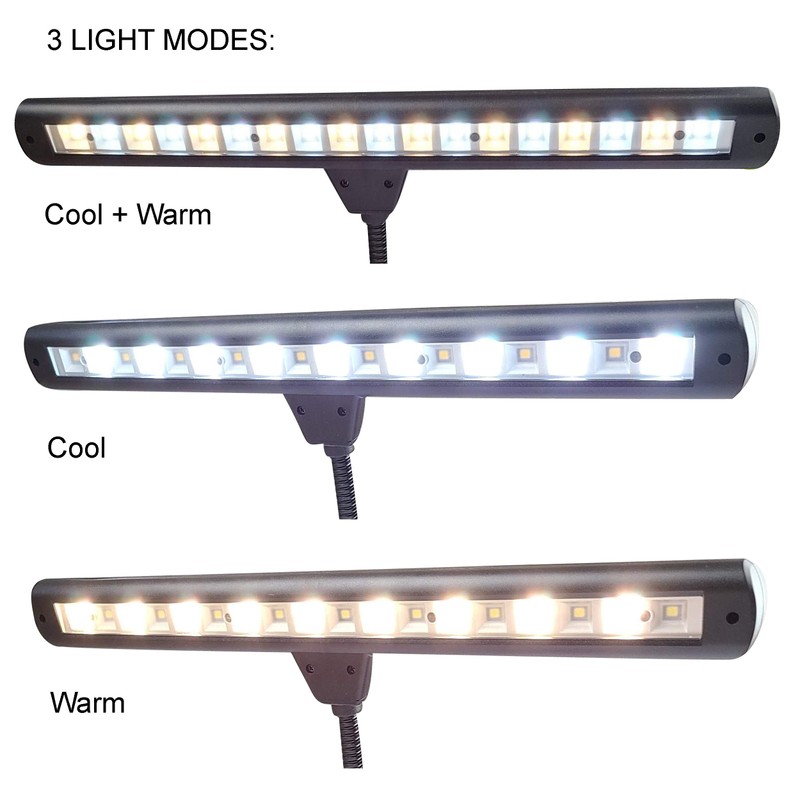 Extra Wide Clip-On Music Stand Orchestra Light- 18 LED Rechargeable