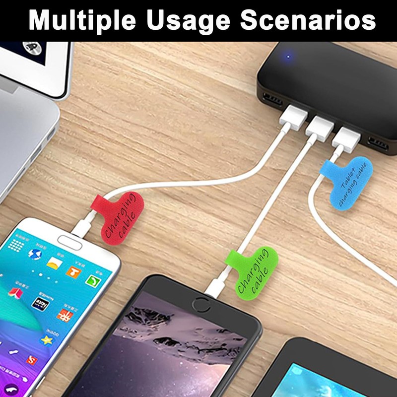 Cable Labelling Cable Labelling Reusable, Pack of 32 Multicoloured Writeable