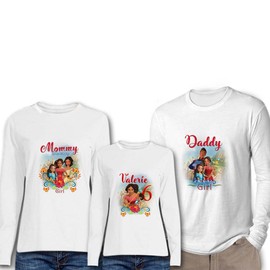 Elena Birthday Girl & Family Shirts - Long Sleeve White -