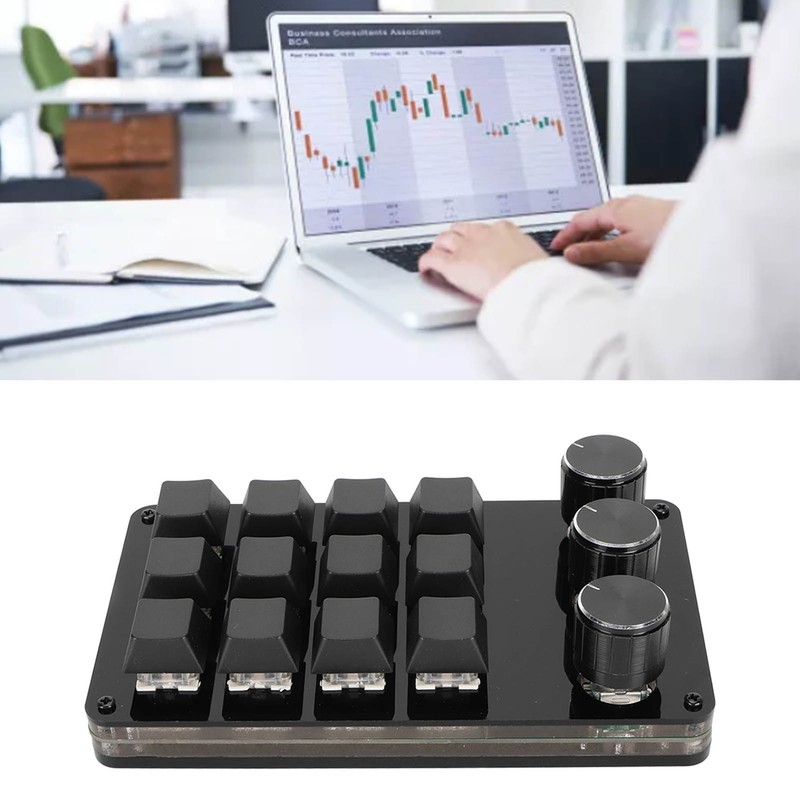 Mini 12 Key Keypad with 3 Knob Custom Programme Hot