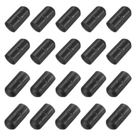 sourcing map 50Pcs Heat Shrink End Cap 20mm ID x 45mm L 2:1 Ratio Waterproof Electrical Wire Wrap Heat Shrink Tubing Caps Lined Sealed for Wire Cable, Black