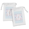 Ambesonne Hockey Fabric Pouch Set of 2, Ice Hockey Field