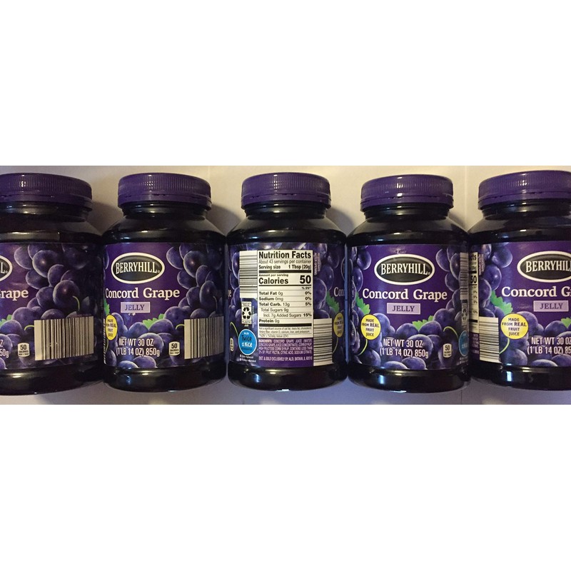 BERRYHILL Concord Grape Jelly 5 Ct Jars