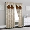 Elegant Comfort Luxurious Beautiful Curtain Panel Set with Attached Valance
