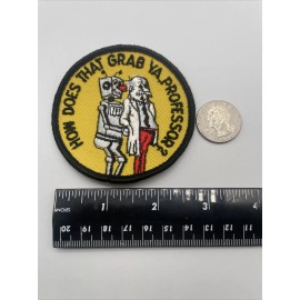 How Does That Grab Ya Professor Vintage Patch NOS Hot Rat Rod Biker 80s 70s Fun