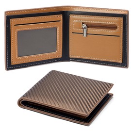 Wallet for Men RFID Blocking Slim Front Pocket Wallets Bifold Card Holder with ID Window