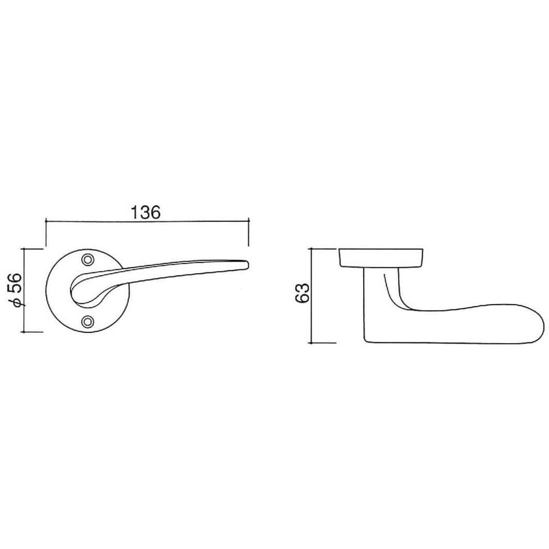 Kawaguchi Giken JL-20-1M-TBr JL-20-1M-TBr Lever Handle for Residential Indoor Use,