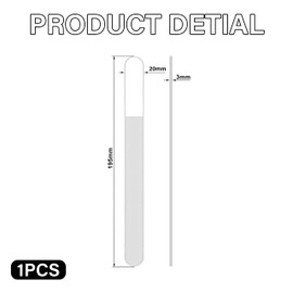 Large Professional Crystal Nail File, 19.5cm Double Sided for Natural and Artificial Nails Professional Nail Care Handcrafted Gifts for Women