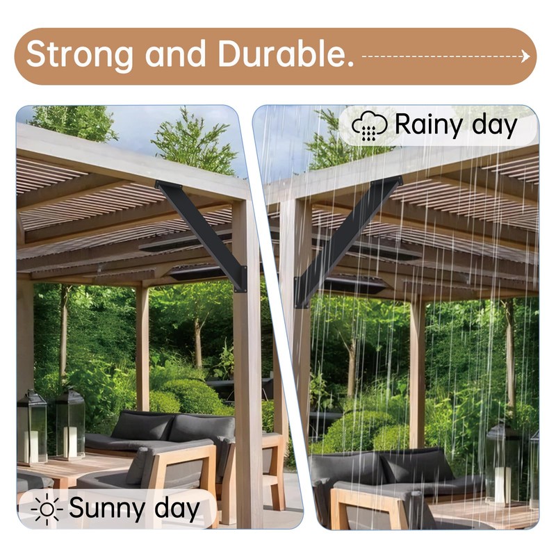 2 Pcs 45 Degree Angle Support Bracket, Pergola Kit Heavy