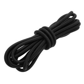 PATIKIL 1/4" x 10' Bungee Shock Cord, 6mm Thick Kayak Stretch String Rope Heavy Elastic Rope Marine Tie-Down Strap for Kayaking Boating Camping, Black