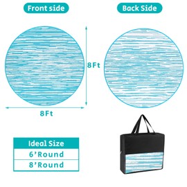 HEBE Outdoor Rug 8ft for Patios Clearance Waterproof Patio Mat Plastic Straw Rug Reversible RV Camping Tent Rug Outside Indoor Outdoor Area Rugs for RV,Deck,Beach,Balcony,Camper