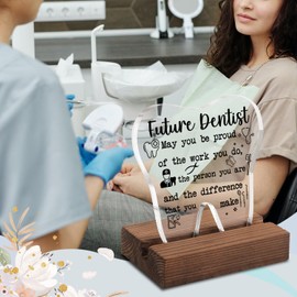 Future Dentist Gifts, Dentist Graduation Gift, Graduation Gifts for Dentist Girl, Dentist Student Graduation Gifts Decor Sign for Dentist Graduation Party Room Desk Shelf Decorations GDH5