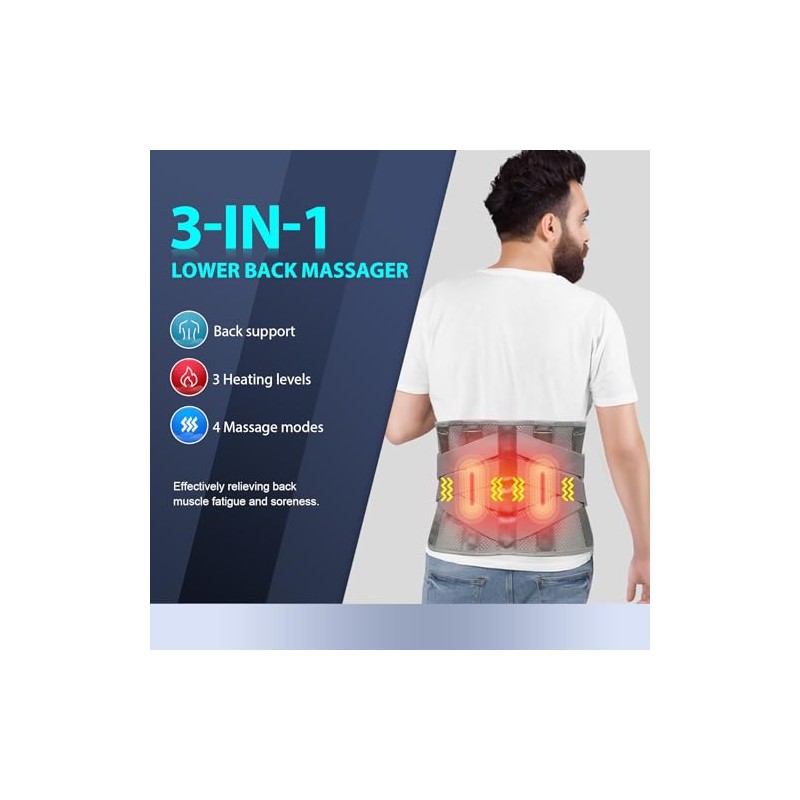 HONGJING Faja lumbar para aliviar el dolor de espalda baja