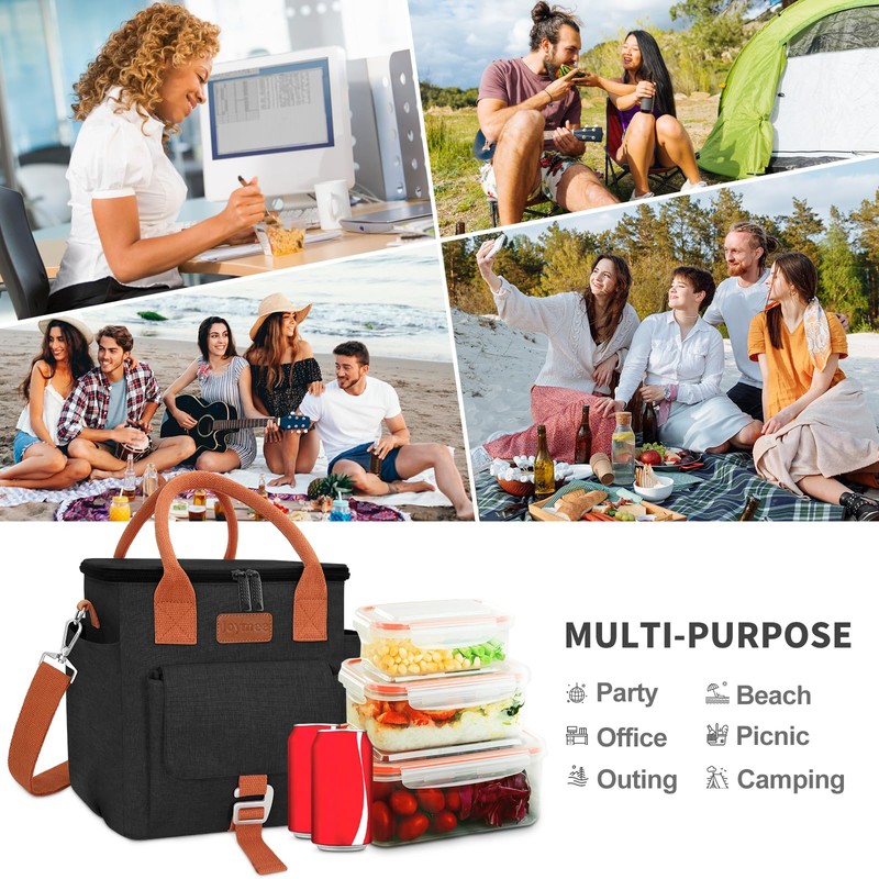 Joymee Insulated Lunch Bag for Women/Men, Waterproof Lunch Box for