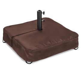 Rileytee Patio Umbrella Base Cover,Outdoor Heavy Duty 600D Waterproof Anti-UV Square Umbrella Stand Base Covers (42" L x42 W x 5" H-Brown)