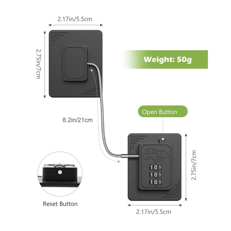 KeeKit Refrigerator Lock, Heavy Duty Fridge Lock, Combination Lock with