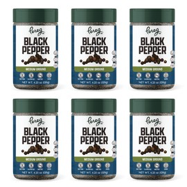 Black Pepper - Medium Ground Spices - (4.25 Oz x 6 Pack) - Naturally Harvested Peppers - Strong & Aromatic Taste - Non-GMO & Kosher Certified