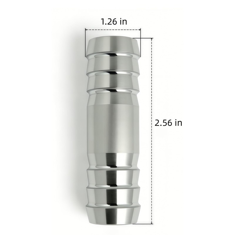 Lophtnix Stainless Steel 304 Hose Barb Union Connector Fitting, 1-1/4"