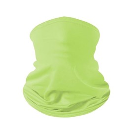 Weardear Multifunctional Headwear Face Masks Bandana Snoods Sunscreen Windproof Scarf Neck Gaiter Scarf for Fishing Sports Cycling Outdoor Fluorescent Green M