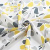 BESTRIPES Extra Long Fabric Shower Curtain, Yellow and Gray Floral