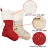 Mauts 20-inch white and red Christmas stockings,used for gift box