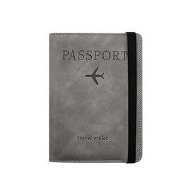 Leatherboss Passport Holder Travel Wallet for Men Women | RFID Blocking Cover with Elastic Band, Card Slots & Document Organizer for Boarding Pass and Currency