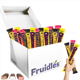 Fruidles Charleston Chew Milk Chocolate Bars Variety Pack, Chocolate, Strawberry, Vanilla, Kosher Certified Dairy, 8 Inch Bars, 1.87oz (53 grams) Individually Wrapped Bars (24-Pack Variety)