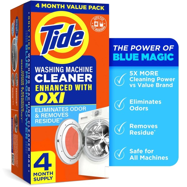 Unbranded 4Ct Washing Machine Cleaner w/ Oxi Powder Odor Eliminator&Was