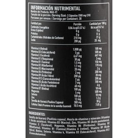 Protgt Max Suplemento Base Guaraná Mezcla Vitaminas Minerales Cápsulas