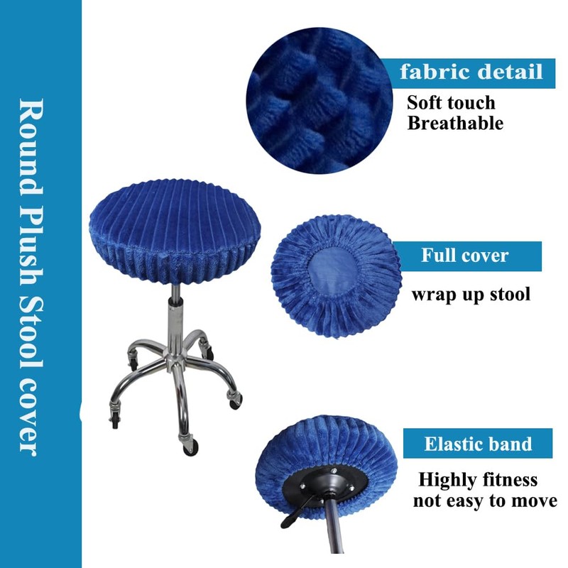 Shukii Bar Stool Covers 2 Pack - Soft Round Seat