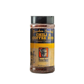 Bourbon Barrel Foods Smoked Chili and Coffee Rub, 8 oz Shaker, BBQ Grilling Seasoning with Fair Trade Guatemala Coffee, for Steaks and Grilled Meats and Vegetables.