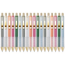 Linbsunne Gel Pens Black Ink Pen 0.5mm fine Point Pens Smooth Writing Retractable Office Supplies (18-count)