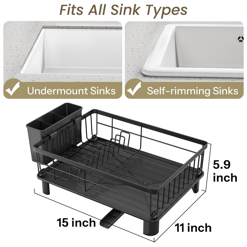 SNTD Dish Drying Rack - Small Dish Rack for Kitchen