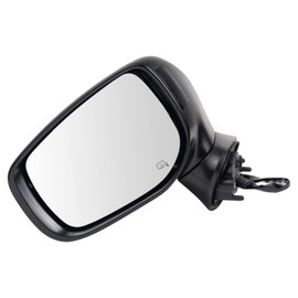 TRQ Left Mirror with Heat without Housing Turn Signal with Blind Spot Indicator Drivers Side Compatible with 2017-2019 Subaru Impreza SU1320157