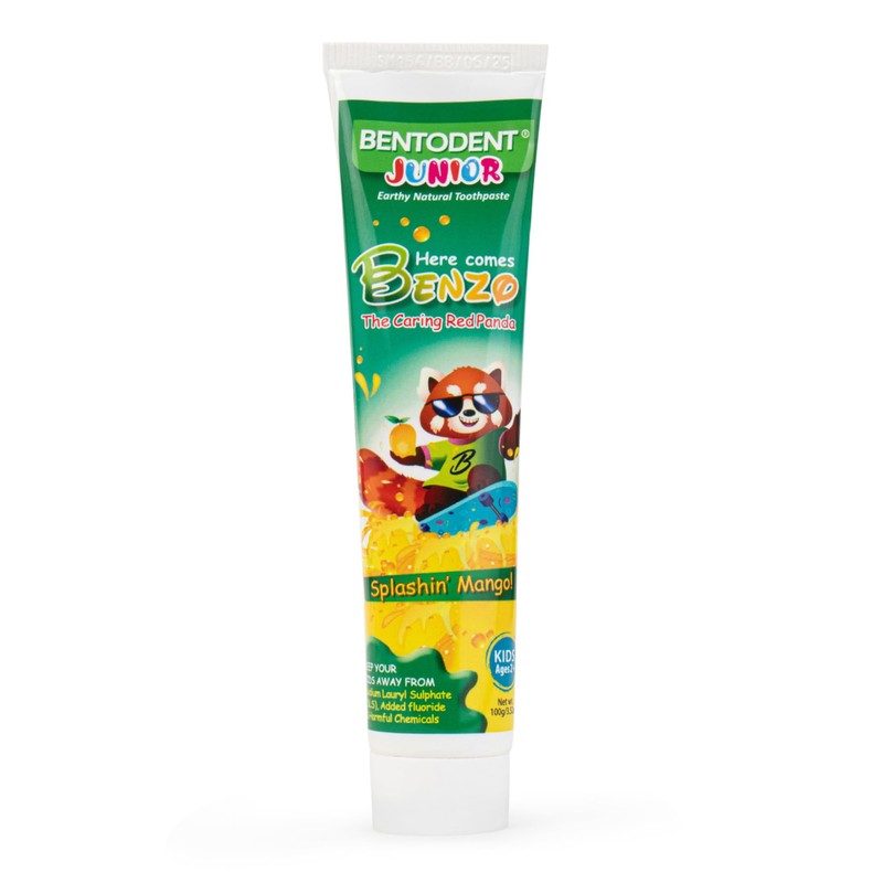 Bentodent Fluoride Free Kids Toothpaste - Natural Calcium Bentonite Clay