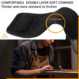 Weight Lifting Wrist Strap with Durable Double Layer Leather, Adjustable Neoprene Padded Weightlifting Wrist Strap for Deadlift Powerlifting and Pull Up, Gym Lifting Grips for Women (Pair)