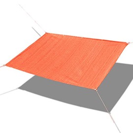 Alion Home© Custom Sized Straight Edge Sun Shade Sail with Anti-Rust Grommets and Stainless D-Rings (10' x 20', Terracota Red)