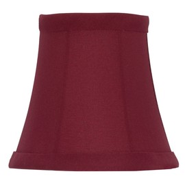 Upgradelights Set of Six 5 Inch Red Silk Barrel Chandelier Shade That Clips Onto Flame Bulbs 2.5x5x4