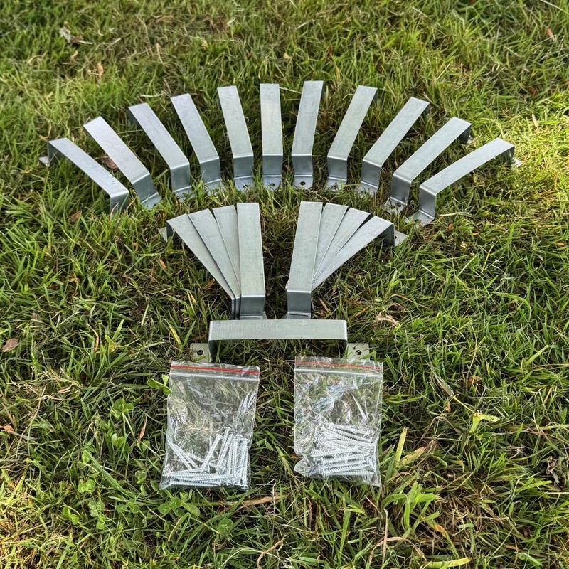 Fence Panel Security Bracket Set (20 Pack) Galvanized Steel Post