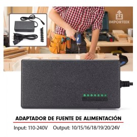 Importeek 3pz Cargador Adaptador Laptop Universal Puntas Voltaje