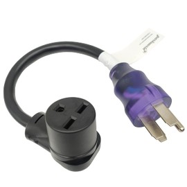 Parkworld 63463 Generator to Workshop Adapter Cord RV Straight Plug NEMA 14-50P to 6-50R Female, 50A, 250V (1.5FT)