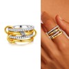 TINGN Stackable Rings Women's 14k Gold-Plated Waterproof Golden Rings Set