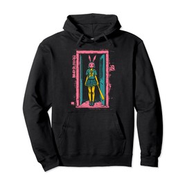 Creepy Girl Bunny Grunge Slasher Pastel Goth Anime Horror Pullover Hoodie